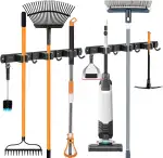 ibell 2 Stück Besenhalterung Wand, Gerätehalter Edelstahl Gartengerätehalter Wandhalterung, Mopph...