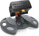 Brandson - Rasensprenger Viereckregner 3/4 Zoll – 16 Düsen – für große Flächen - Sprühmuster einstellbar von parallel bis gefächert - Oszillation-Funktion – Garten Rasensprinkler