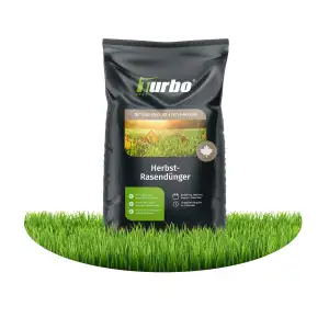 Turbogrün Herbstrasendünger 5kg mit Kalium, macht den Rasen Winterfest, gesunder Rasen verdrängt ...