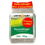 versando 10kg bis 500m² Rasendünger Frühjahr Sommer: verdrängt Moos und Unkraut für gesunden satt...