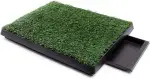 Fudajo Welpen Hundetoilette mit Gras 63x51cm – Hundeklo mit Kunstrasen als Trainingsunterlage für Welpen und Hunde
