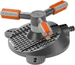 Gardena Comfort Kreisregner Mambo Rasensprenger für gleichmäßige Bewässerung durch drehbare Präzisions Düsenköpfe, für Flächen bis max. 310m², mit integr. Schmutzsieb, max Sprengbereich 20 m(2062-20)