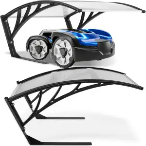 tectake® witterungsbeständige, stabile Mähroboter Garage, 81 x 100 x 48 cm, groß