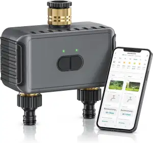 Brandson - Bewässerungscomputer Smart mit WLAN - 2 Ausgänge - WiFi Bewässerungss