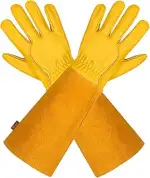 Gartenhandschuhe Rosenhandschuhe Dornenfest für-Damen und Herren Atmungsaktive Lange Garten-Hands...