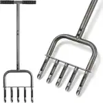 Rasen Aerifizierer Geräte mit 5 Hohlspoon - Handaerifizierer Rasenlüfter, Garten Vertikutierer für Eine Verbesserte Rasengesundheit