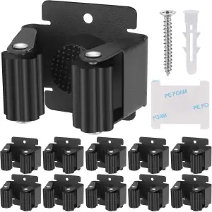 Hejo 10 Stück Gerätehalter, Besenhalterung Wand, Besenhalter Wand, Gartengeräteh