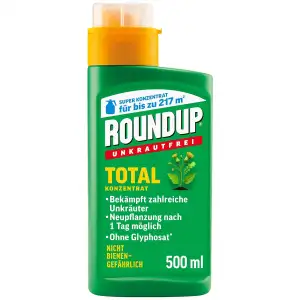 Roundup Unkrautfrei TOTAL Konzentrat, 500 ml, Unkrautvernichter, zur Bekämpfung 
