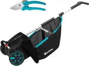 Gardena Laub- und Rasensammler: Kehrmaschine für den Garten, mit entnehmbarem Fa