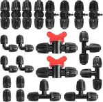 Bewässerungsarmaturen Kit für 1/2" Tropfschläuche für 13/16mm Bewässerungsschläuche 22Stk Gartenb...