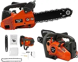 25.4CC Benzin Kettensäge, 2-Takt Motorsäge mit 48CM Schnittdurchmesser, 10500RPM