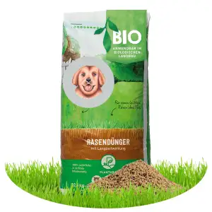 Plantura Bio-Rasendünger Frühjahr/Sommer, 100% organischer Langzeitdünger für sa