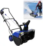 Schneefräse Elektrisch Elektro Schneefräse mit 2 LED Leuchten 7,6m Wurfreichweite & 60cm Räumbrei...