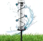 Regenmesser, Regenmesser Frostsicher mit Metallständer, Gut Ablesbar, Gartenzubehör, für Außenbereich Garten Hof Deck Rasen Landschaft