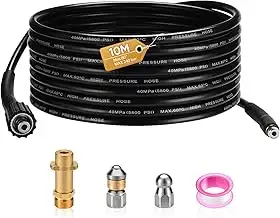 Rohrreinigungsschlauch 10m, mit M22 Adapter, Düsen starr + rotierend, 400Bar/60°