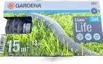 Gardena Liano Life Textilschlauch 1/2 Zoll, 15m Set: Hochflexibler Gartenschlauch aus Textilgewebe, mit PVC-Innenschlauch, kein Abknicken, leichtgewichtig, wetterbeständig (18445-20)