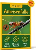 Ameisenfalle mit Spezial-Lockstoff – 9x Stück – Klebefalle zur Überwachung – Umweltbewusste und Giftfreie Ameisenköder Dose – Große und stark haftende Klebefläche – Umweltfreundlich & Haustiergeeignet