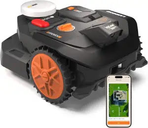 WORX Landroid Vision Cloud WR304E 2WD Mähroboter ohne Begrenzungskabel für 400 m² (KI-Hinderniser...