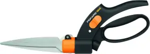 Fiskars Rasenkantenschere, Mit Servo-System, Handlich, Länge: 32 cm, Stahl-Kling