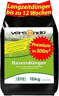 versando 10kg Rasendünger Langzeit bis 500m²: perfekte Nährstoffversorgung, bis 