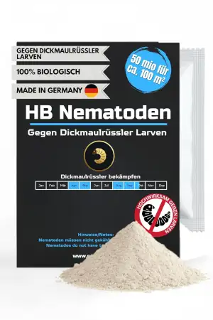 Nematoden 50 mio für 100 m² gegen Dickmaulrüssler Larven biologische Schädlingsb