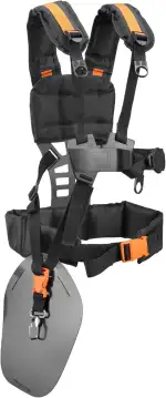 Sabel GmbH, 6-906NV, Doppel Schultergurt, Tragegurt, Profi Schulterriemen für Motorsense, Trimmer, Rasentrimmer, Freischneider, Gartenarbeit, Zubehör für Motorsense