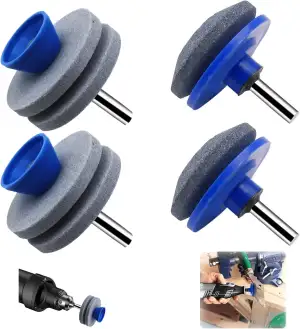 Rasenmäher MesserSchärfer Set, 4 Stück (2 Einzelschicht + 2 Doppelschicht), Rase