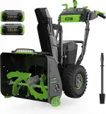 60V Kabelgebundene Schneefräse Selbstfahrend, 61cm Reinigungsbreite, 51cm Ansaug Höhe, 200° Verst...