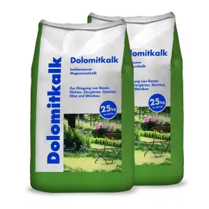 2x25 kg Dolomitkalk Rasenkalk - Zur Vorbeugung von Moosbildung im Rasen mit Calc