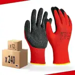 Arbeitshandschuhe Herren Größe 11-XXL (36 Paare) - Latex Handschuhe Arbeit - Abriebfest - Ideal f...