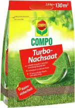 COMPO Turbo Nachsaat - Schnellkeimende Rasensaat - Premium Rasensamen mit Keimsicherheit - 2,6kg für 130 m²