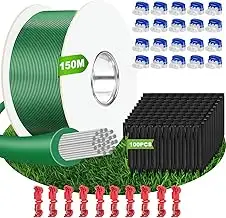 150m Begrenzungskabel Mähroboter + 100 Erdnägel + 20 Kabelverbinder + 10 Anschlussklemmen, Robust...