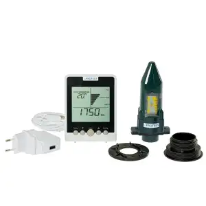 Proteus EcoMeter S – Wasserstandsanzeige für Zisterne & Regenwassertank | Funk-Füllstandsanzeiger...