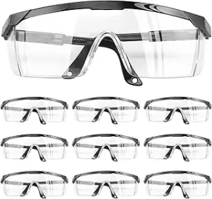 GOSHIES Schutzbrille 10 Stück Arbeitsschutzbrille Sicherheitsbrille Schutzbrille