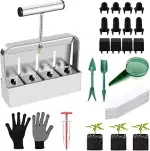 Manuelle Erdballenpresse,Bodenblocker Pflanzwerkzeuge,4 Cell 2in Manual Soil Block Maker,Handgeha...