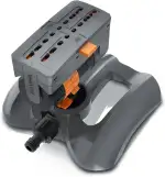 Brandson - Viereckregner Rasensprenger Flächenregner - 16 Düsen - 180 m² Beregnungsfläche – Sprühmuster einstellbar von parallel bis gefächert - Rasensprinkler Garten