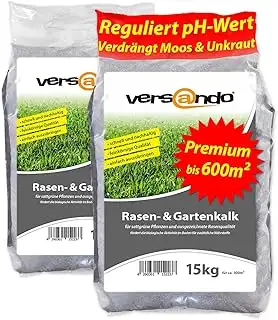 versando 30kg Rasenkalk & Gartenkalk bis 600m²: verdrängt Moos Unkraut Pilze fördert Boden & Wurzele