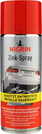 NIGRIN Zinkspray, 400 ml, erneuert die Rostschutz-Beschichtung nach der Metall-Bearbeitung, langa...