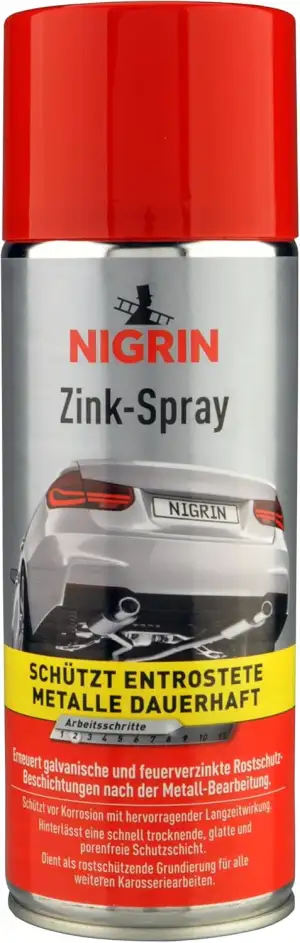 NIGRIN Zinkspray, 400 ml, erneuert die Rostschutz-Beschichtung nach der Metall-B