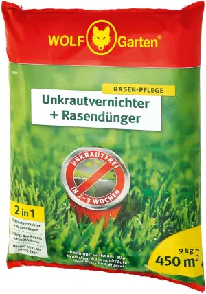 WOLF-Garten 2-in-1: Unkrautvernichter + Rasendünger SQ 450 (Rasendünger und Unkr
