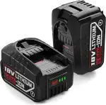 18V 5.0Ah Ersatzakku für Bosch Haus und Garten Werkzeuge, 2X 18V Lithium-lonen akku Kompatibel mit Bosch PBA PSB PSR