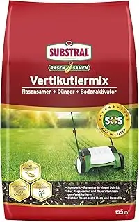 Substral Vertikutiermix, 4 kg Sack für 133 m², Rasenreparatur-Mischung aus Rasen