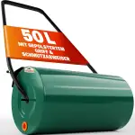 Gardebruk® Rasenwalze 60cm 50L gepolsterter Griff Schmutzabweiser befüllbar Handwalze Rasenroller...
