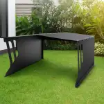 Garage für Mähroboter Rasenroboter | Stahl Garage Dach Überdachung für Mähroboter | Rasenroboter Garage | Rasenmäher Roboter Garage Carport Unterstand zum Garten | Witterungsbeständig | 78×61×31 cm