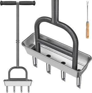 Dolibest Rasenlüfter Aerifiziergabel, Rasen Belüfter Hohlspoon Manuell Gardena R