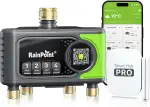 RAINPOINT Bewässerungscomputer WLAN mit 4 Ausgängen, Messing Ein- und Ausgang, Bewässerungsuhr 4 ...