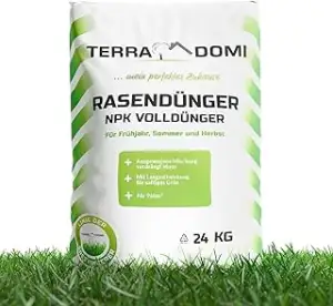 TerraDomi Rasendünger Frühjahr & Sommer 24kg NPK 15-15-15 I Dünger mit Langzeitw