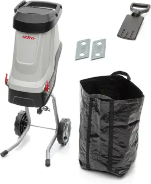 IKRA Elektro Gartenhäcksler Messerhäcksler IMH 2800, inkl. Fangsack 45l, 2800W, inkl. 2x Ersatz-Wendemesser
