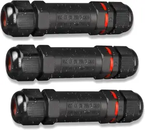 Kabelverbinder Wasserdicht IP68 3-Polig für Ø1-13 mm Kabeldurchmesser, 3 Stück V