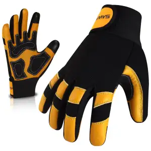 SAWANS Leder-Gartenarbeitshandschuhe, Garten, dornensicher, atmungsaktive Konstr